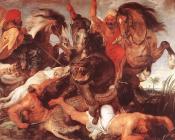 彼得 保罗 鲁本斯 : Hippopotamus and Crocodile Hunt